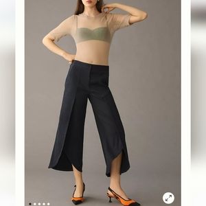 Anthropologie Maeve tulip hem wide legged pants